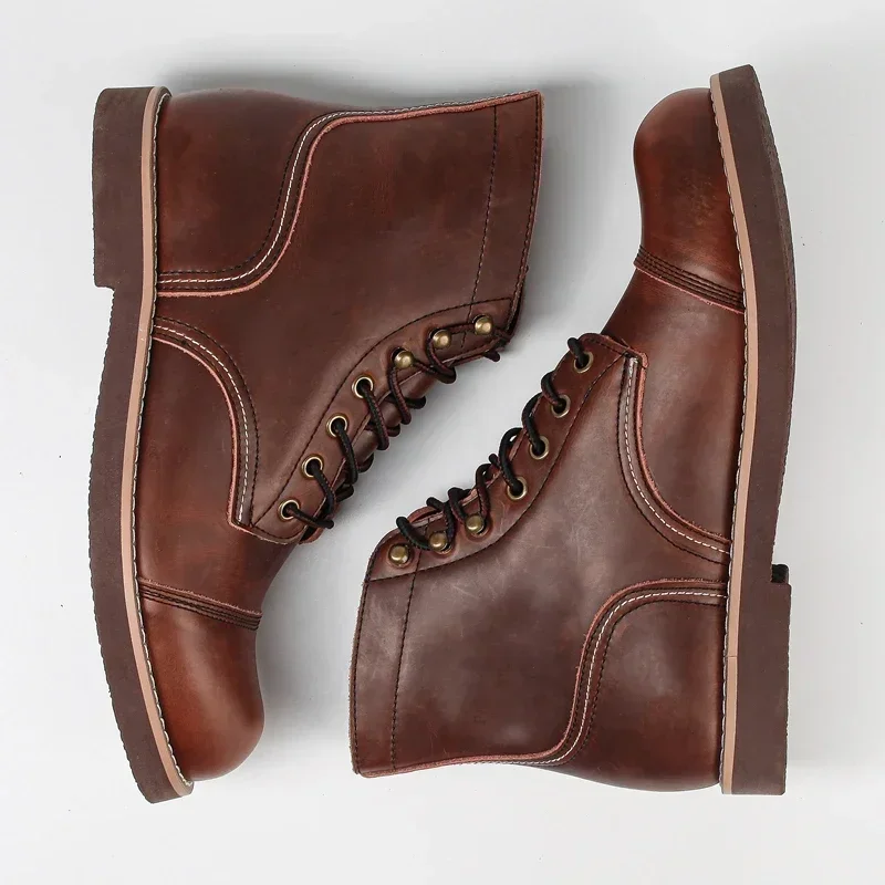 Men'S Shoes Hey Dude - 남성용 빈티지 툴링 오토바이 부츠, 고품질