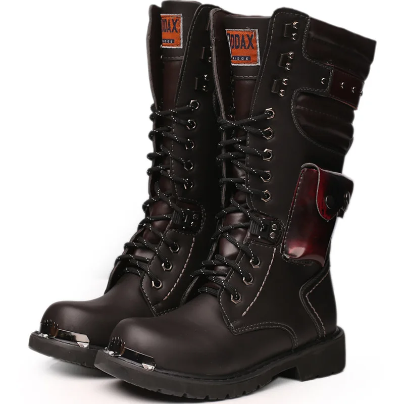 Men'S Shoes Hey Dude - 남성용 니하이 가죽 부츠 겨울 남성