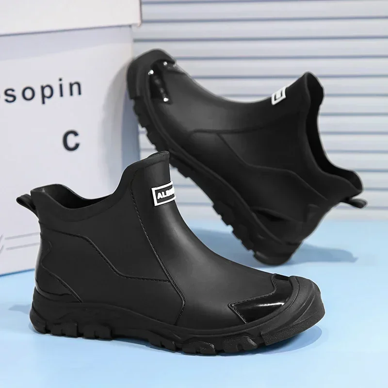 Men'S Shoes Water Resistant - 남성용 트렌디한 경량 방수 숏 부츠,