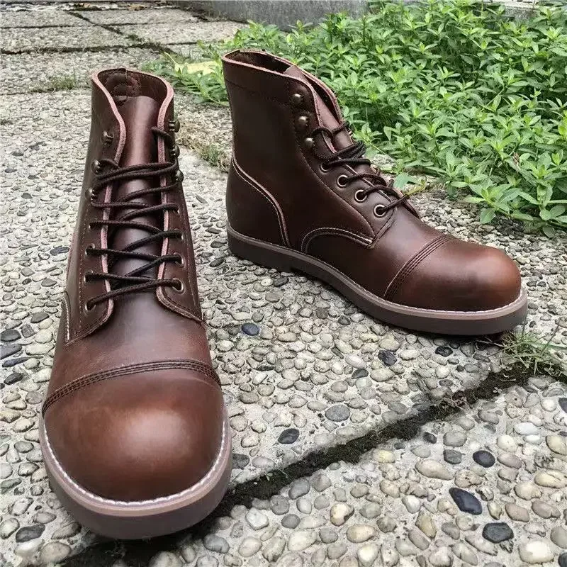 남성용 빈티지 툴링 오토바이 부츠, 고품질 암소 가죽  - Men'S Shoes Hey Dude 리뷰 및 가격
