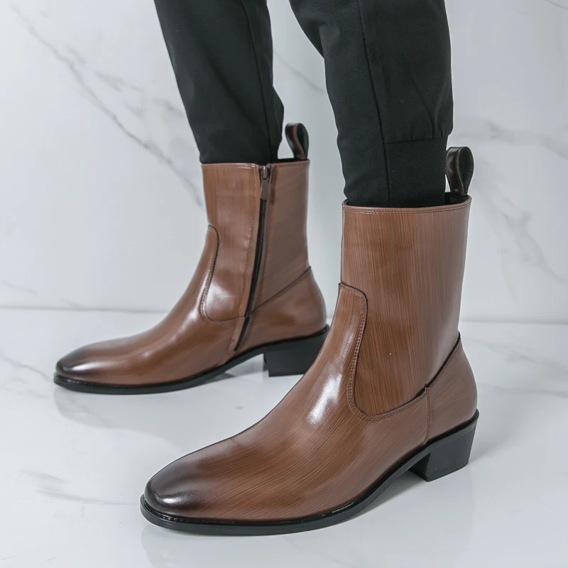 클래식 편안한 앵클 부츠 패션 남성 캐주얼 가죽 첼시  - Men'S Shoes Hey Dude 리뷰 및 가격