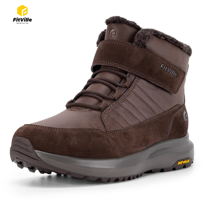 핏빌 남성용 겨울 부츠 와이드 핏 퍼 안감 스노우 부츠 - Men'S Shoes Water Resistant 리뷰 및 가격