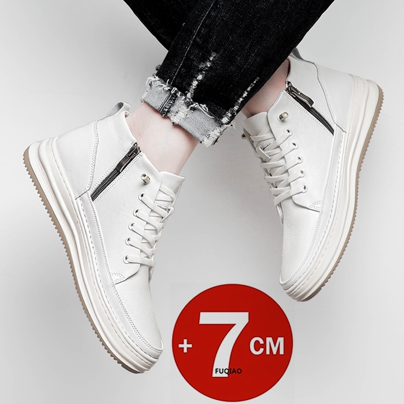하이탑 남성 키높이 신발 소가죽 캐주얼 스포츠화 키높이 - Men'S Shoes Increase Height 리뷰 및 가격