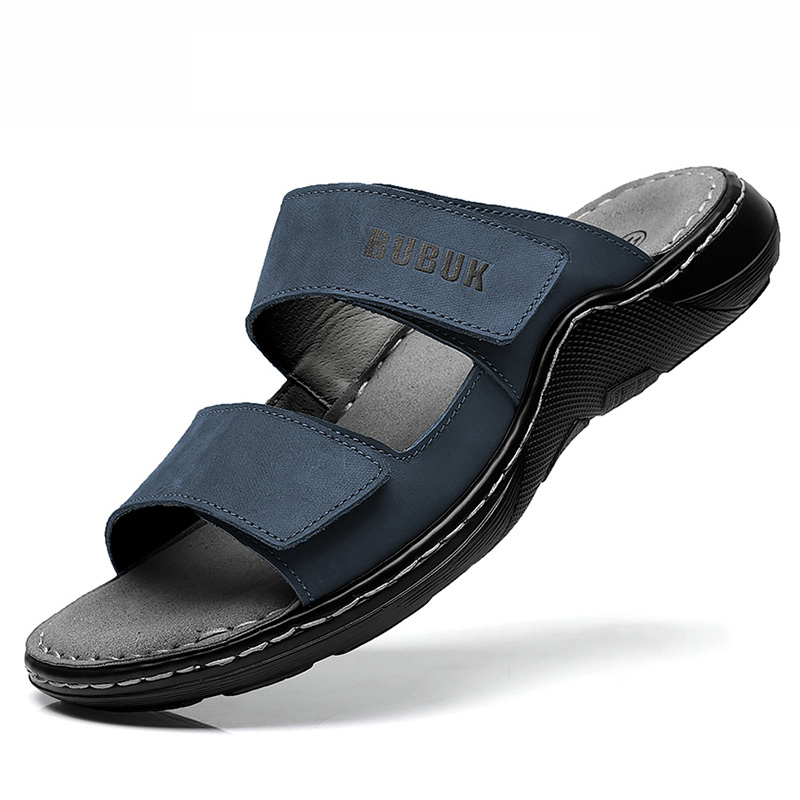 첫 번째 레이어 소가죽 남성용 스포츠 샌들, 오픈 토  - Men'S Shoes Hey Dude 리뷰 및 가격
