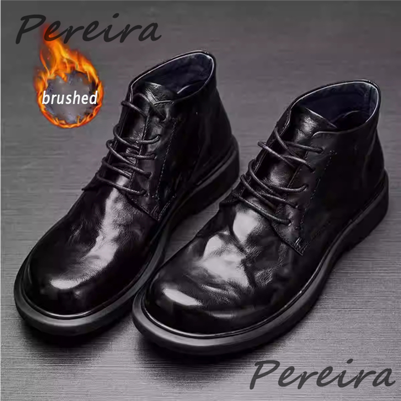 가을 겨울 따뜻한 남성용 앵클 부츠 레트로 가죽 라운드 - Men'S Shoes Hey Dude 리뷰 및 가격