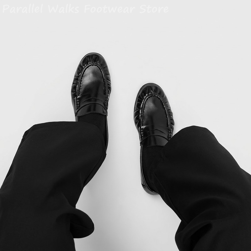 남성용 레트로 스타일 플리츠 앞부분 장식 페니 로퍼,  - Men'S Shoes Smart 리뷰 및 가격